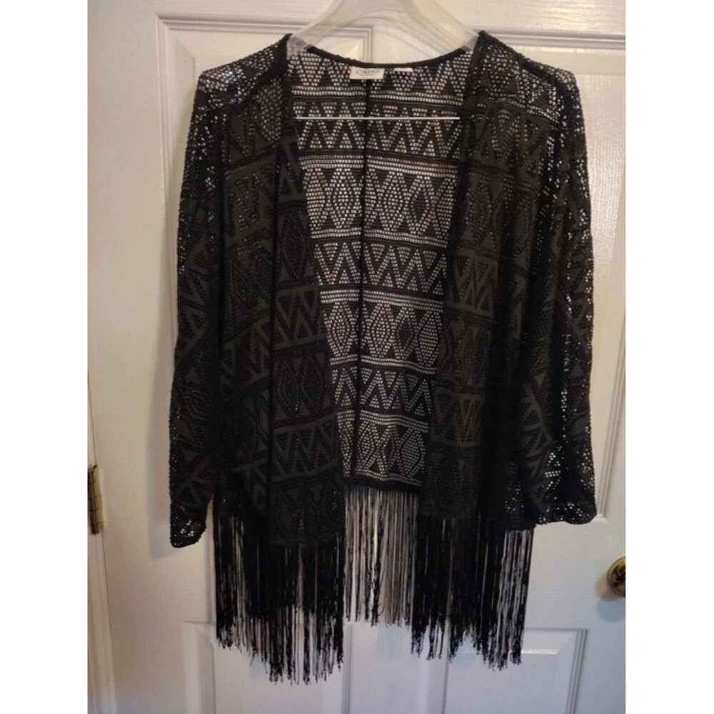 Black sheer gypsy style cover up Cato 22/24